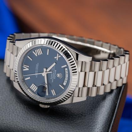 Rolex Day-Date 40 228239 blue dial white gold
