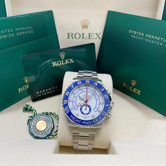 Rolex Yacht-Master II 116680 – White Dial Blue Bezel