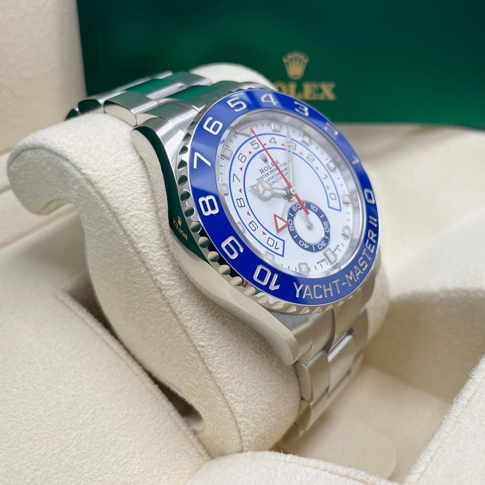 Rolex Yacht-Master II 116680 – White Dial Blue Bezel