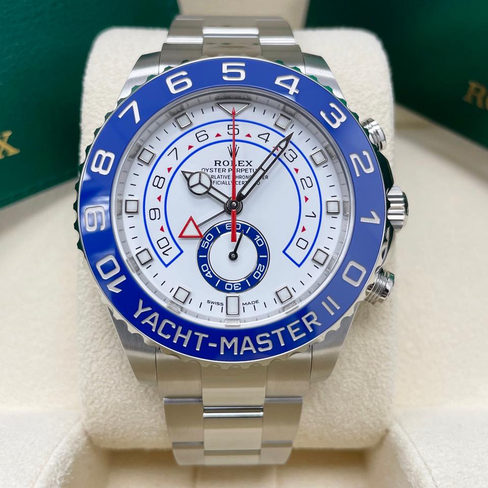 Rolex Yacht-Master II 116680 – White Dial Blue Bezel