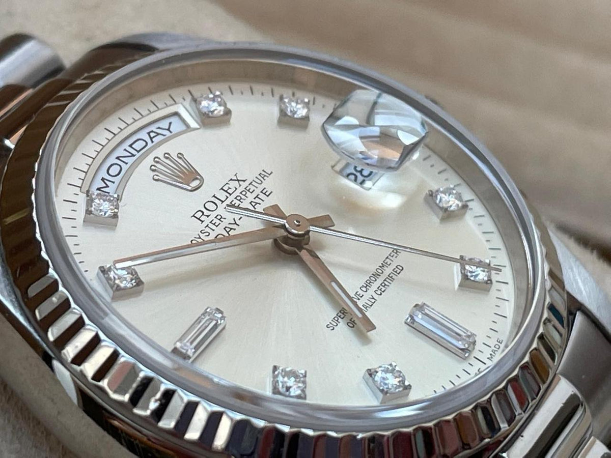 Rolex Day-Date 36 18239 – Silver Diamond Dial