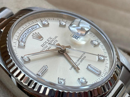 Rolex Day-Date 36 18239 – Silver Diamond Dial