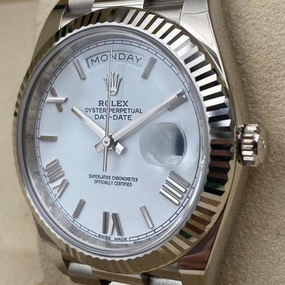 Rolex Day-Date 40 228239 white Roman dial white gold