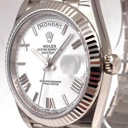 Rolex Day-Date 40 228239 white Roman dial white gold