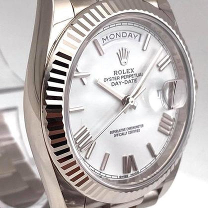 Rolex Day-Date 40 228239 white Roman dial white gold