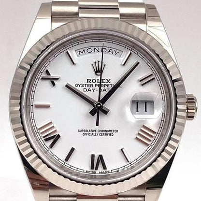 Rolex Day-Date 40 228239 white Roman dial white gold