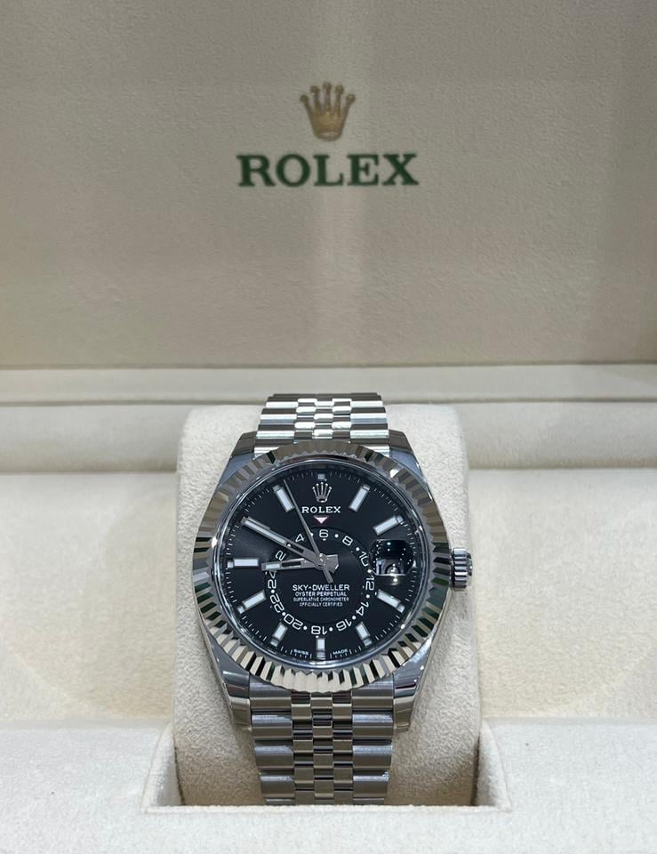 Rolex Sky-Dweller 2023 black dial Jubilee bracelet