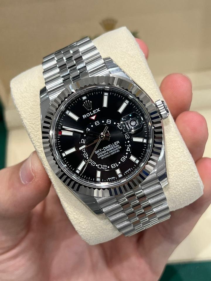 Rolex Sky-Dweller 2023 black dial Jubilee bracelet