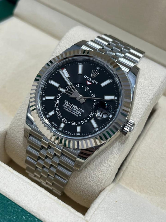 Rolex Sky-Dweller 2023 black dial Jubilee bracelet