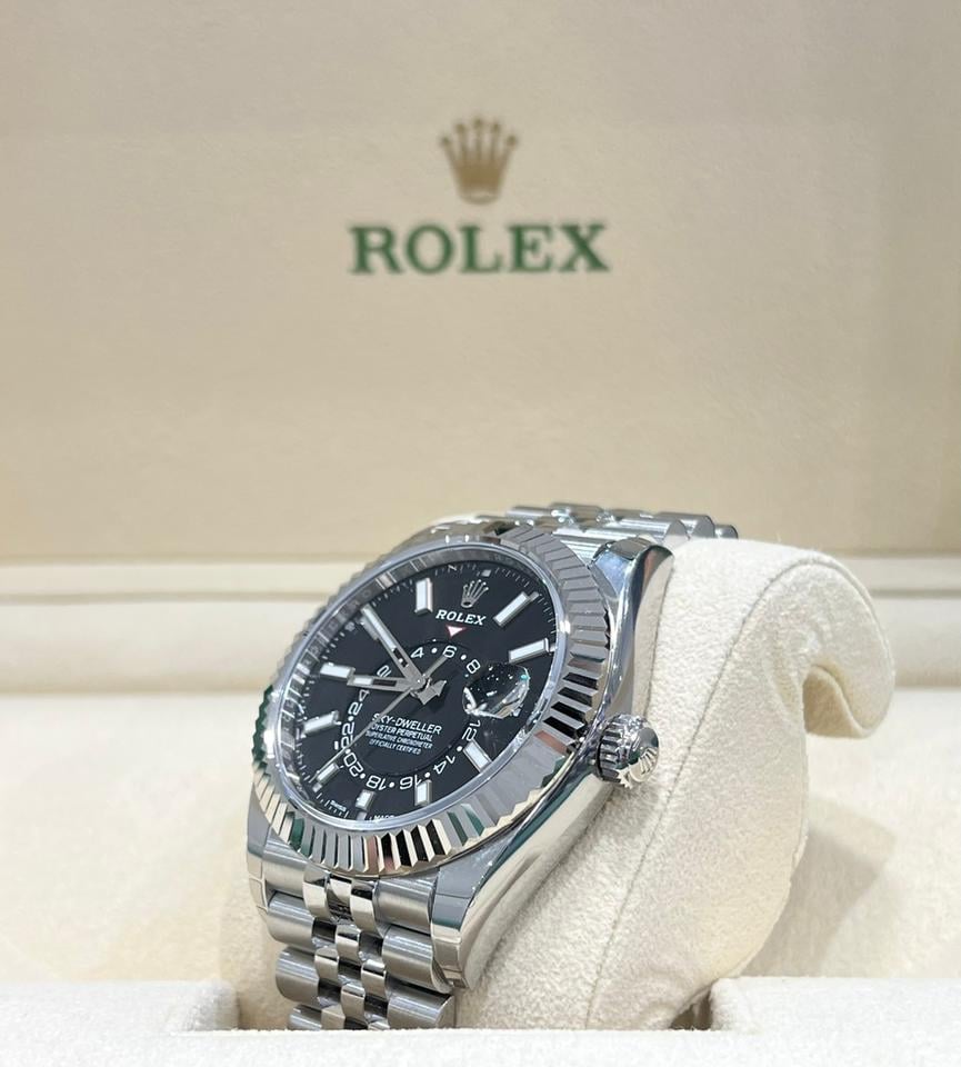 Rolex Sky-Dweller 2023 black dial Jubilee bracelet