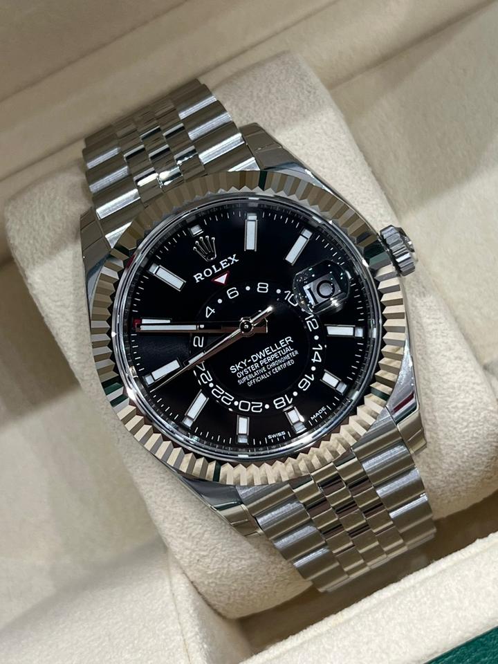 Rolex Sky-Dweller 2023 black dial Jubilee bracelet