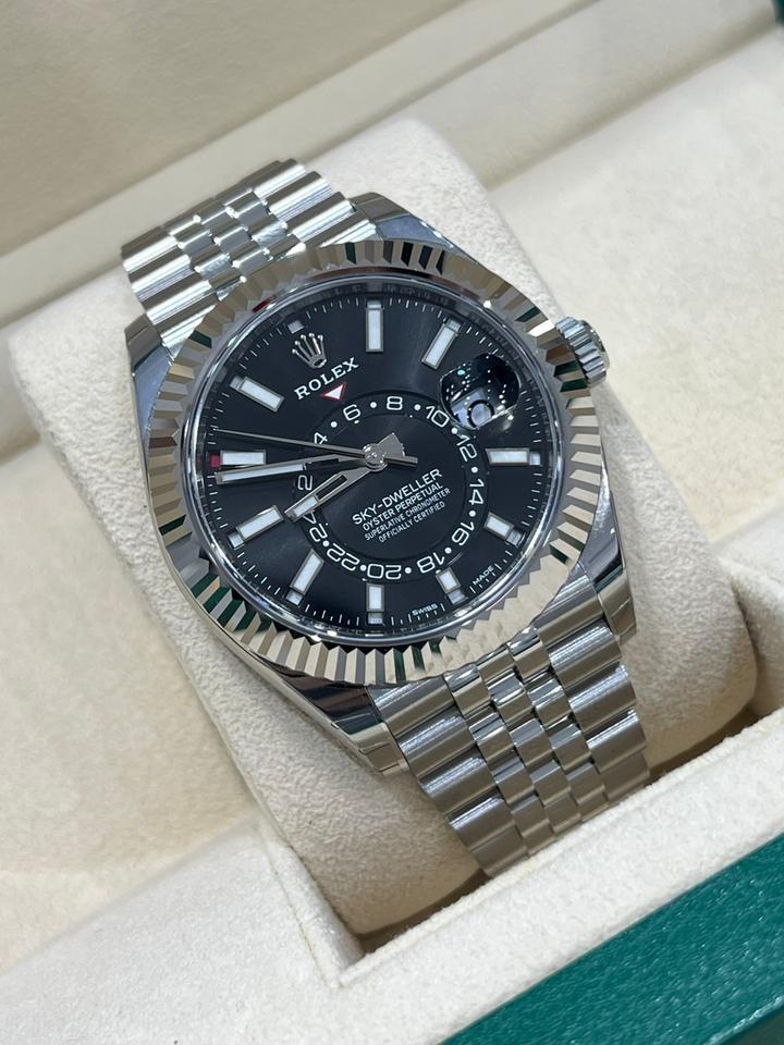 Rolex Sky-Dweller 2023 black dial Jubilee bracelet
