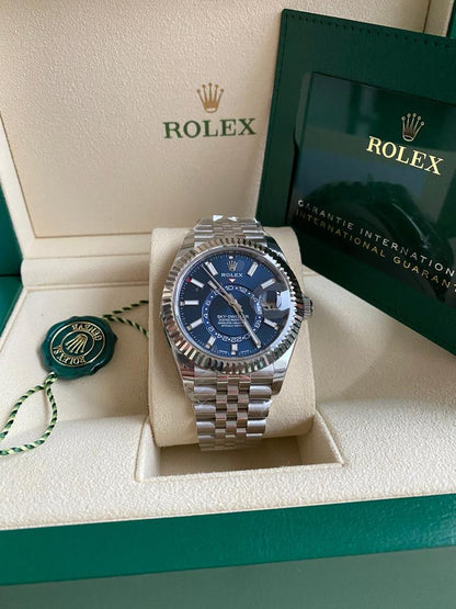 Rolex Sky-Dweller 326934 blue dial Jubilee bracelet