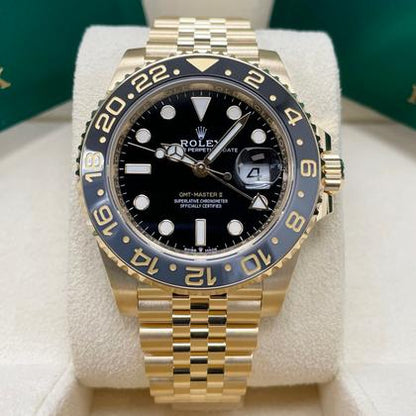 Rolex GMT-Master II 126718GRNR – Black Dial Yellow Gold