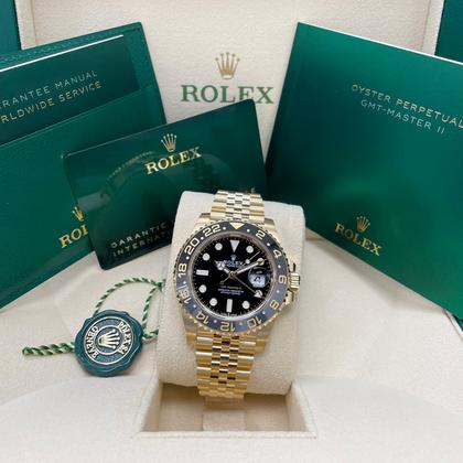 Rolex GMT-Master II 126718GRNR – Black Dial Yellow Gold