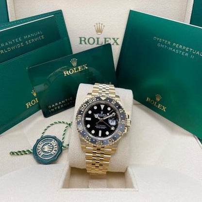 Rolex GMT-Master II 126718GRNR – Black Dial Yellow Gold