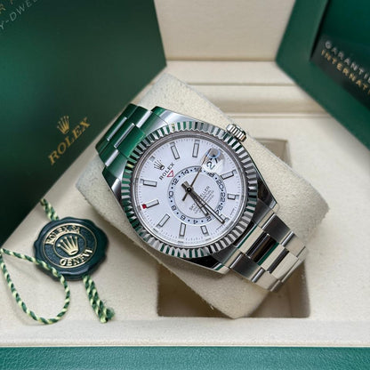 Rolex Sky-Dweller 326934 white dial stainless steel watch