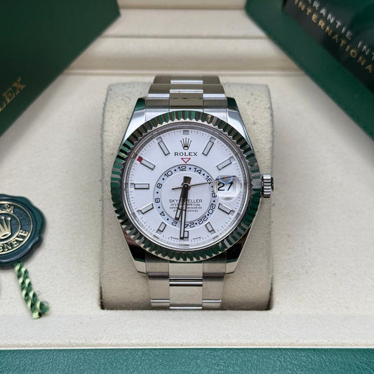 Rolex Sky-Dweller 326934 white dial stainless steel watch
