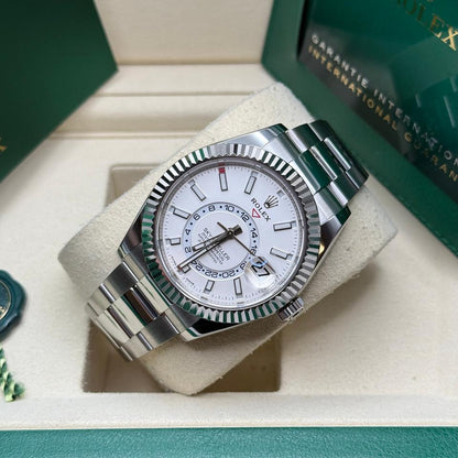 Rolex Sky-Dweller 326934 white dial stainless steel watch