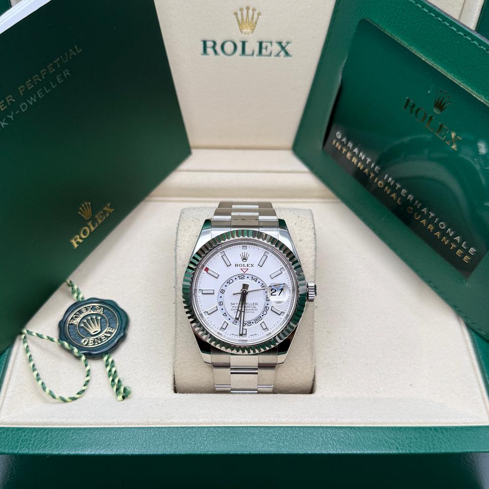 Rolex Sky-Dweller 326934 white dial stainless steel watch