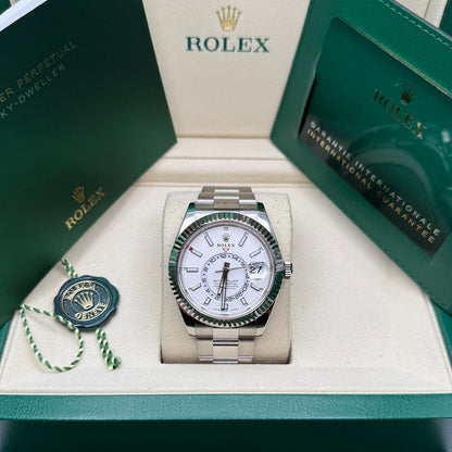 Rolex Sky-Dweller 326934 white dial stainless steel watch