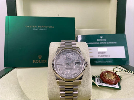 Rolex Day-Date 36 118239 – Meteorite Teardrop Diamond Dial
