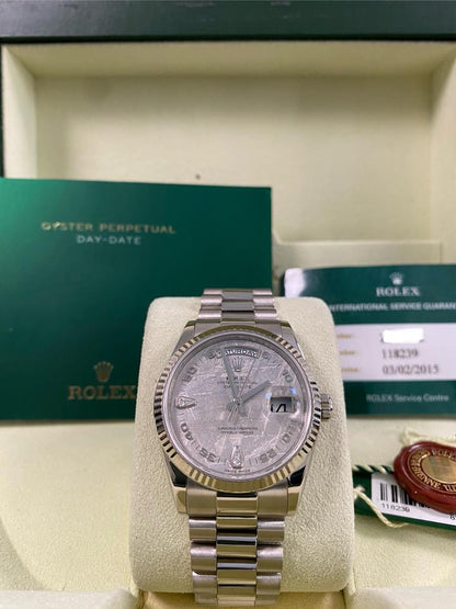 Rolex Day-Date 36 118239 – Meteorite Teardrop Diamond Dial