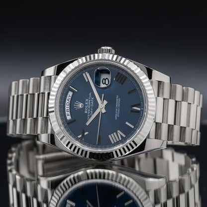 Rolex Day-Date 40 228239 blue dial white gold