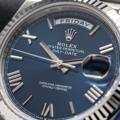 Rolex Day-Date 40 228239 blue dial white gold