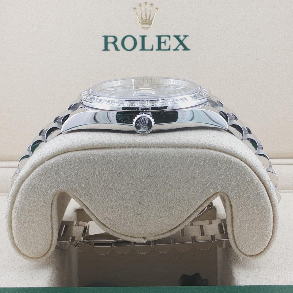 Rolex Day-Date 40 228396TBR ice blue baguette diamond dial
