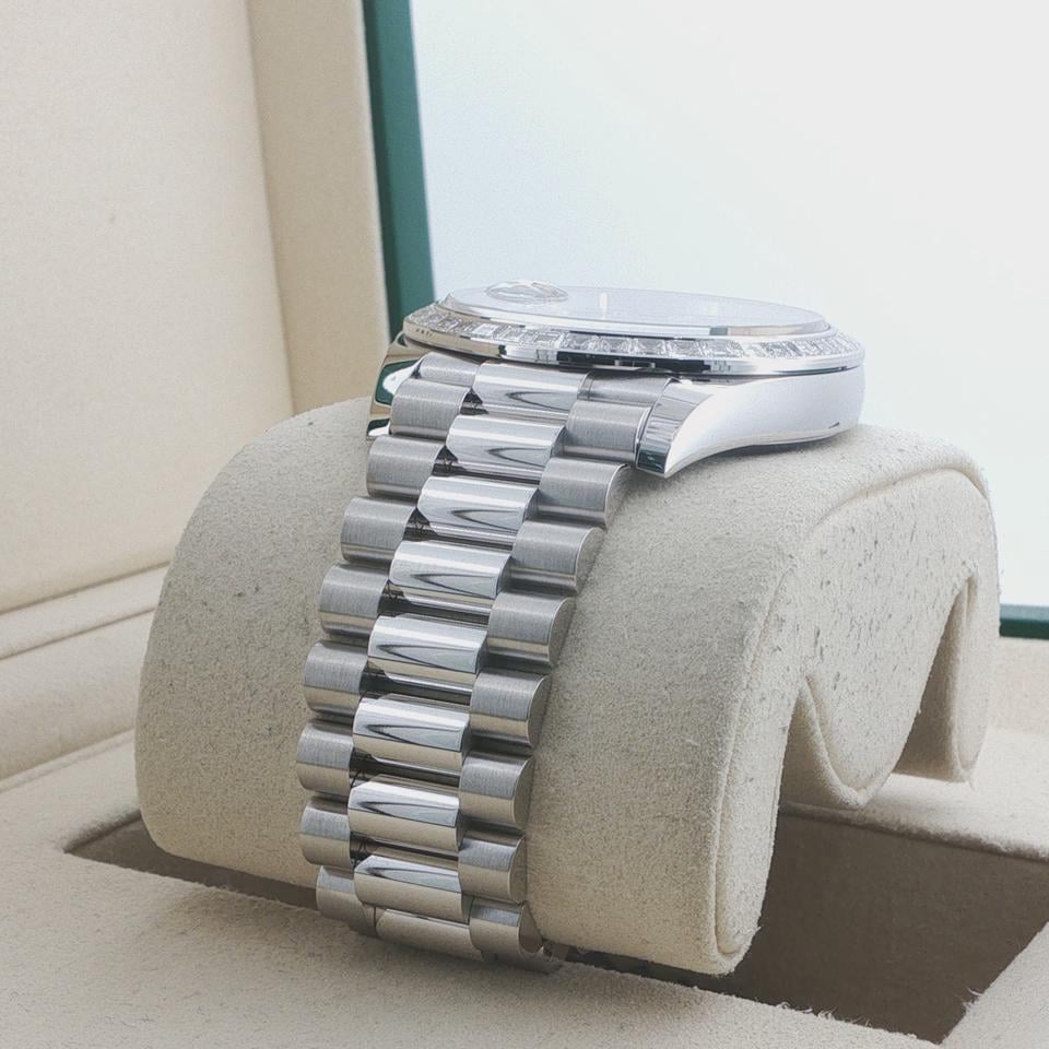 Rolex Day-Date 40 228396TBR ice blue baguette diamond dial