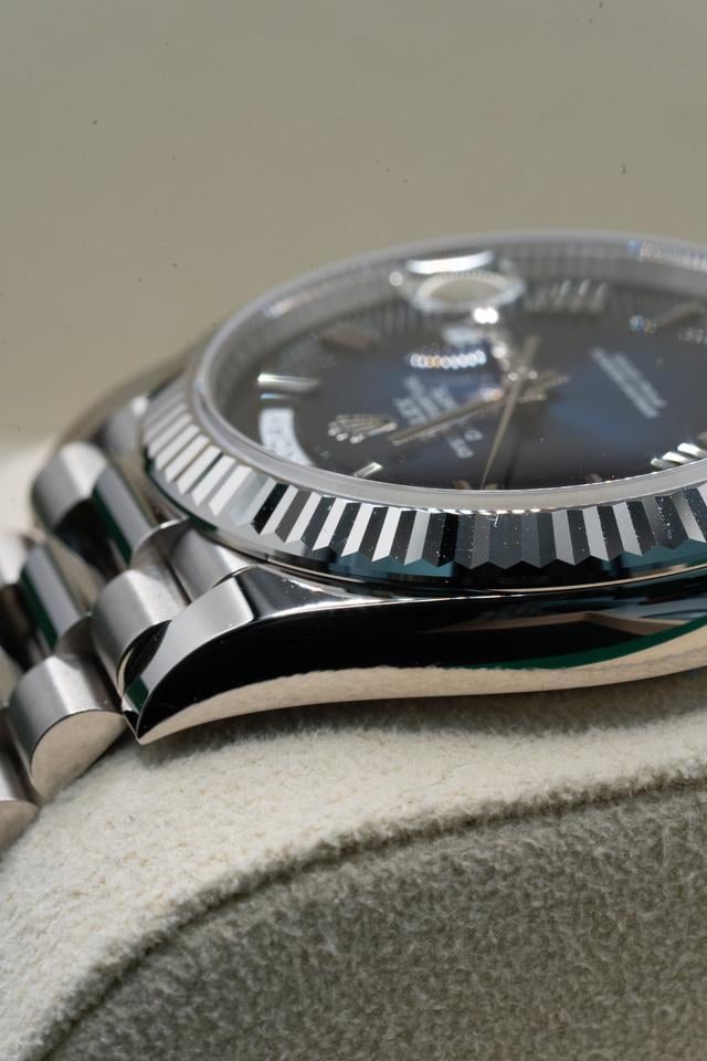 Rolex Day-Date 40 228239 blue ombre dial white gold