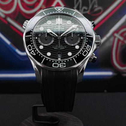 Omega Seamaster Diver 300M Chronograph 210.32.44.51.01.001 black wave dial