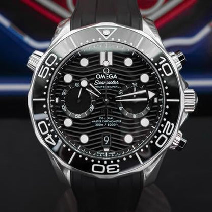 Omega Seamaster Diver 300M Chronograph 210.32.44.51.01.001 black wave dial