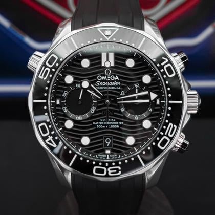 Omega Seamaster Diver 300M Chronograph 210.32.44.51.01.001 black wave dial