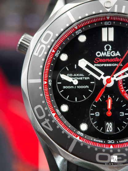 Seamaster Diver 300M Chronograph 212.32.44.50.01.001 black dial red accents