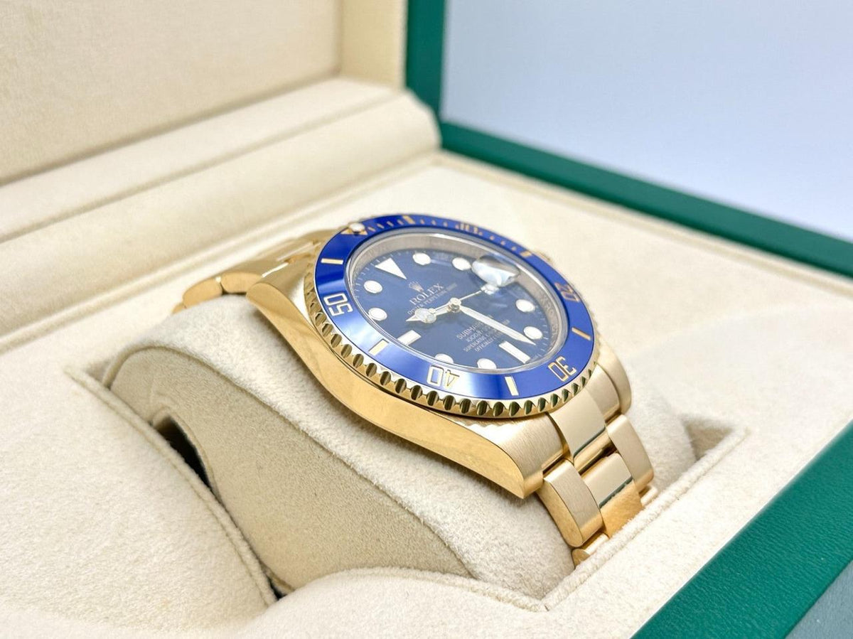 Rolex Submariner Date 116618LB blue dial yellow gold