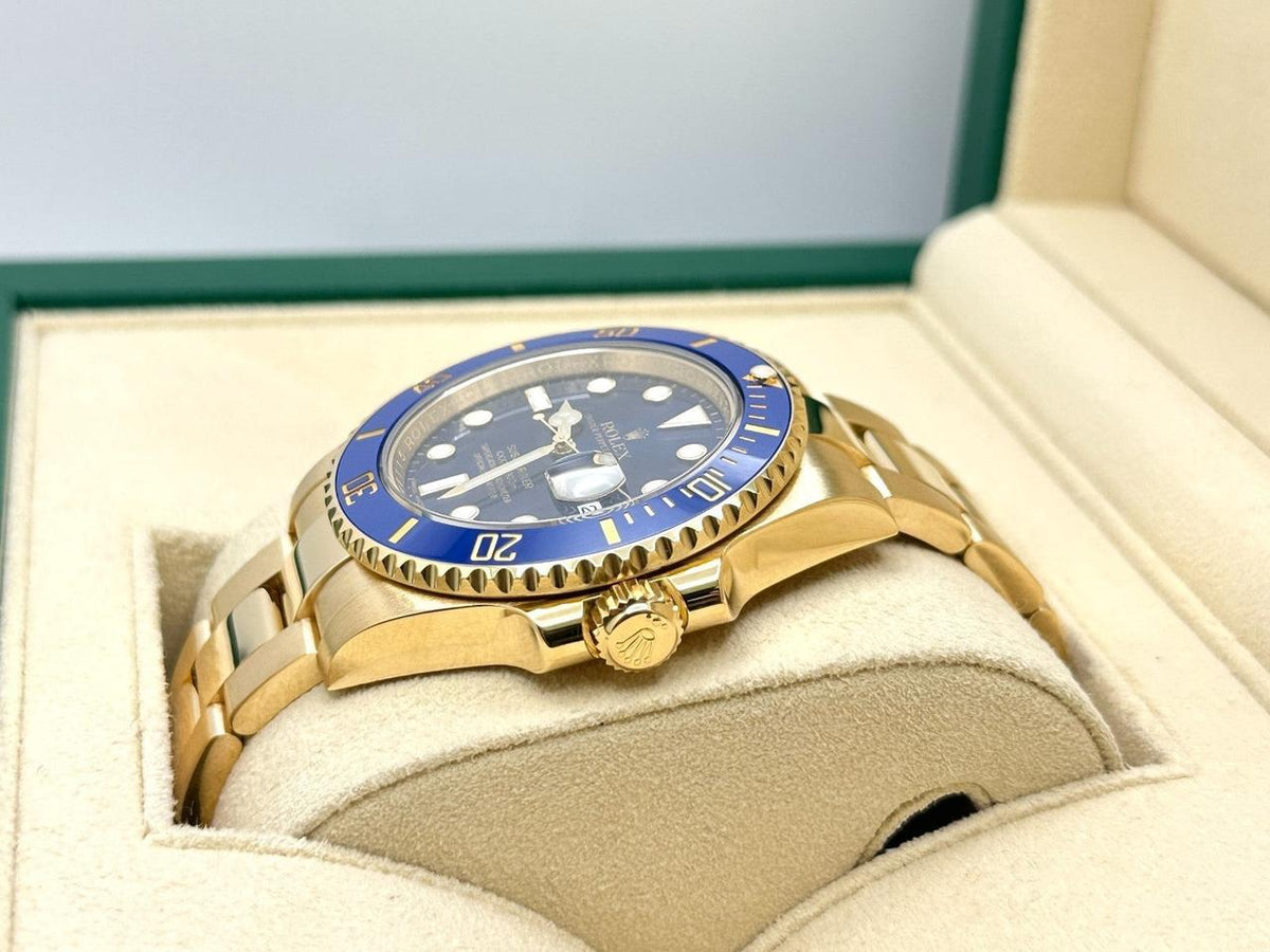 Rolex Submariner Date 116618LB blue dial yellow gold