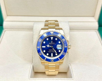 Rolex Submariner Date 116618LB blue dial yellow gold