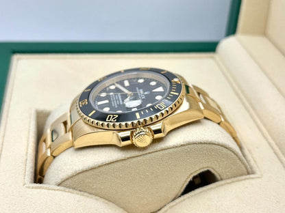 Rolex Submariner Date 116618LN black dial yellow gold