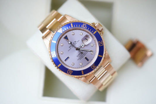 Rolex Submariner Date 16618 Slate Serti diamond dial
