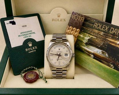 Rolex Day-Date 36 18239 – Silver Diamond Dial