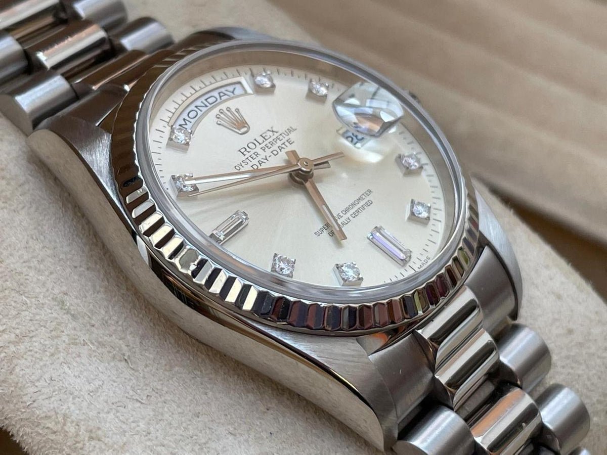 Rolex Day-Date 36 18239 – Silver Diamond Dial