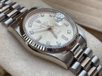 Rolex Day-Date 36 18239 – Silver Diamond Dial