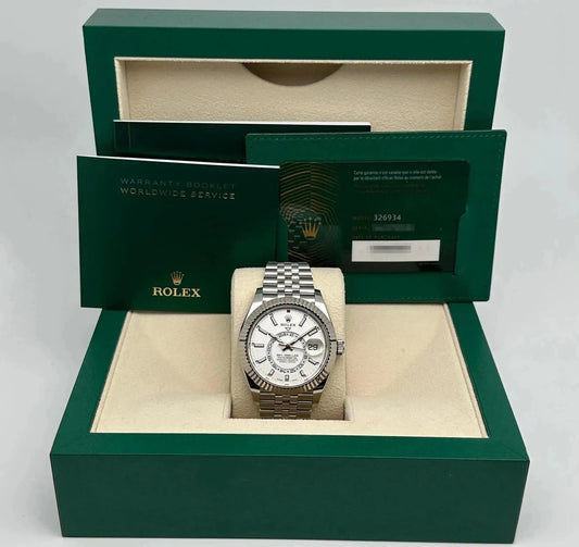Rolex Sky-Dweller 326934 white dial Jubilee bracelet
