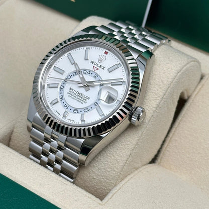 Rolex Sky-Dweller 326934 white dial Jubilee bracelet