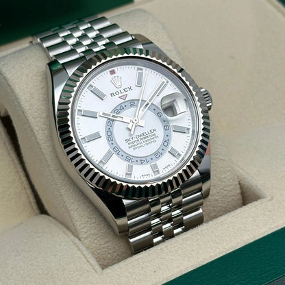 Rolex Sky-Dweller 326934 white dial Jubilee bracelet