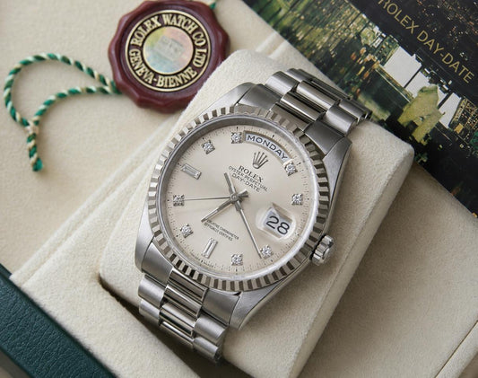 Rolex Day-Date 36 18239 – Silver Diamond Dial