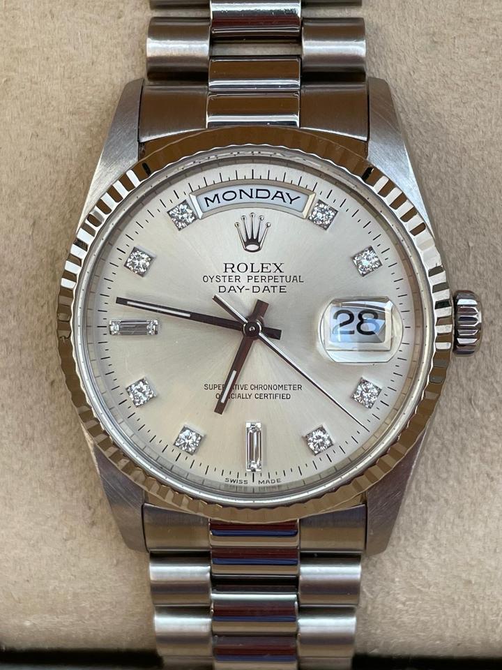 Rolex Day-Date 36 18239 – Silver Diamond Dial